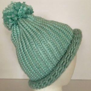 Child's Knitted Hat With Rolled Brim